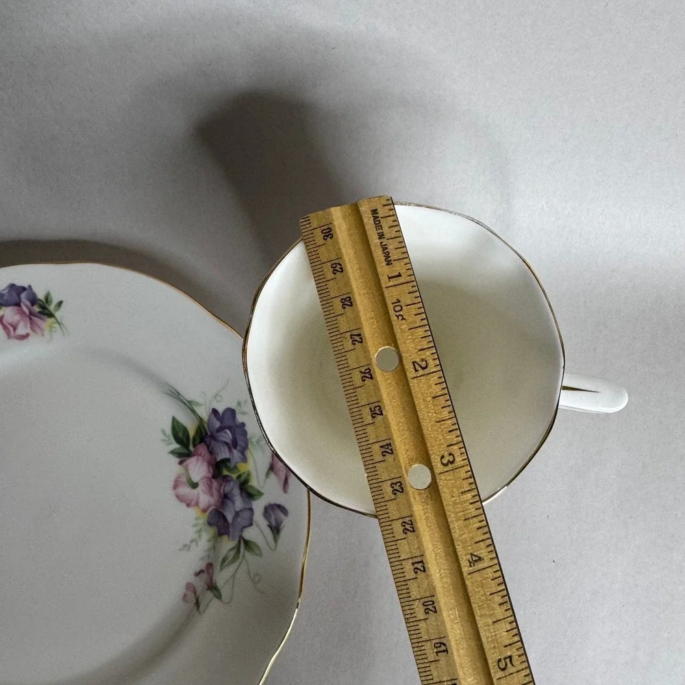 Duchess Fine Bone China Mug and Plate Set Floral Sweet Pea Made in‎ England